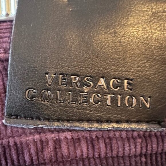 VERSACE COLLECTION gorgeous burgundybrown cords with Medusa size 294 - Picture 6 of 6